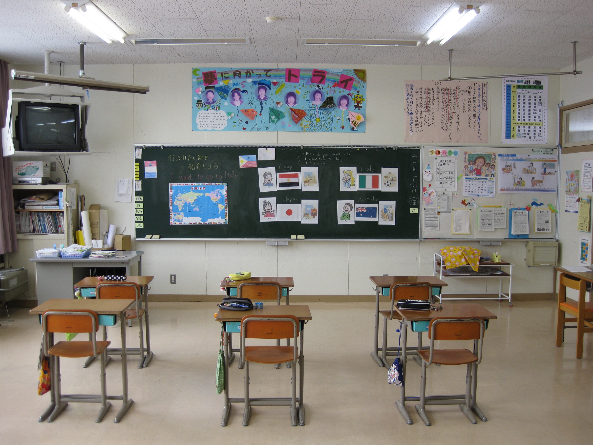 Toshiro Kanamori pensando en los demás - aula de primaria japonesa